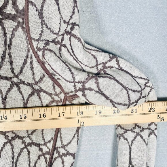 Nic Zoe Sweater Womens S Beige Orange Embroidered Open Cardigan Cottage - Picture 7 of 10